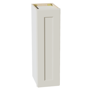 TW - W0930: Creamy White Shaker 09"W x 30"H 1 Door & 2 Shelves Standard Wall Cabinet - homecabinets