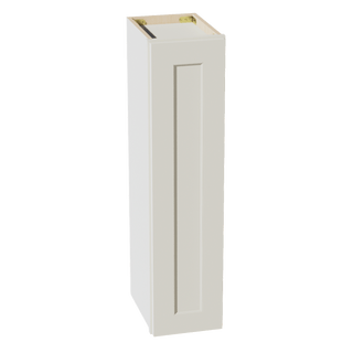 TW - W0936: Creamy White Shaker 09"W x 36"H 1 Door & 2 Shelves Standard Wall Cabinet - homecabinets