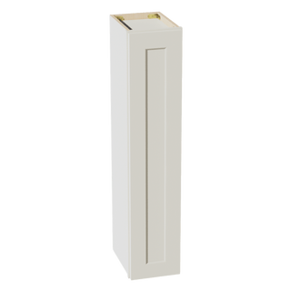 TW - W0942: Creamy White Shaker 09"W x 42"H 1 Door & 3 Shelves Standard Wall Cabinet - homecabinets