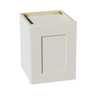 TW - W1215: Creamy White Shaker 12"W x 15"H 1 Door Standard Wall Bridge Cabinet - homecabinets