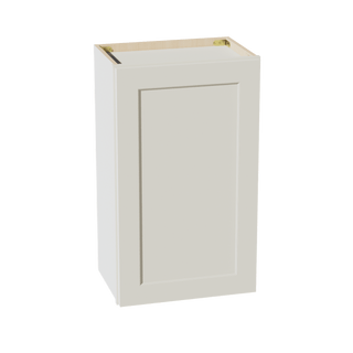 TW - W1830: Creamy White Shaker 18"W x 30"H 1 Door & 2 Shelves Standard Wall Cabinet - homecabinets