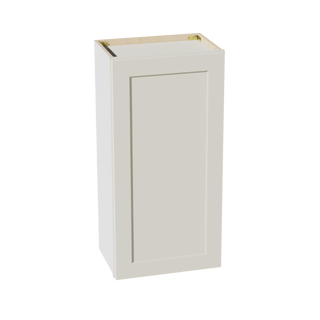 TW - W1836: Creamy White Shaker 18"W x 36"H 1 Door & 2 Shelves Standard Wall Cabinet - homecabinets