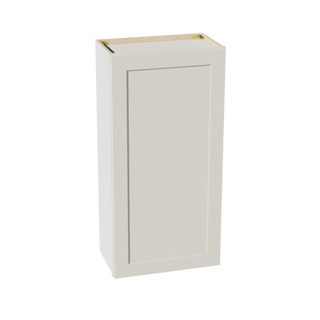 TW - W2142: Creamy White Shaker 21"W x 42"H 1 Door & 3 Shelves Standard Wall Cabinet - homecabinets