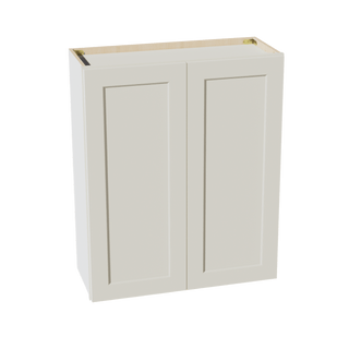 TW - W3036: Creamy White Shaker 30"W x 36"H 2 Doors & 2 Shelves Standard Wall Cabinet - homecabinets