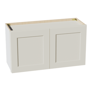 TW - W3318: Creamy White Shaker 33"W x 18"H 2 Doors Standard Wall Bridge Cabinet - homecabinets