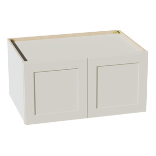 TW - W361824: Creamy White Shaker 36"W x 18"H x 24"D 2 Doors Standard Bridge Wall Cabinet - homecabinets