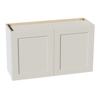 TW - W3621: Creamy White Shaker 36"W x 21"H 2 Doors Standard Wall Bridge Cabinet - homecabinets