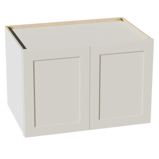 TW - W362424: Creamy White Shaker 36"W x 24"H x 24"D 2 Doors & 1 Shelf Standard Bridge Wall Cabinet - homecabinets