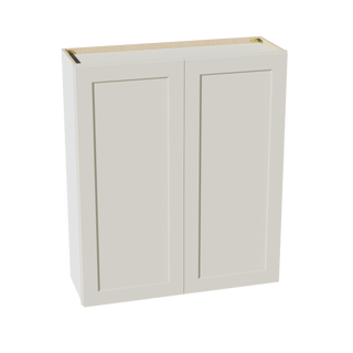 TW - W3642: Creamy White Shaker 36"W x 42"H 2 Doors & 3 Shelves Standard Wall Cabinet - homecabinets