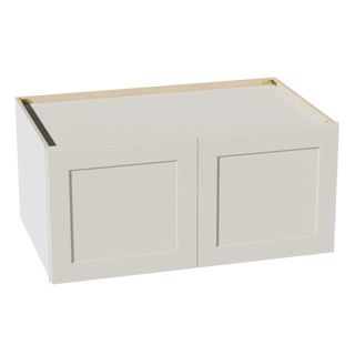 TW - W391824: Creamy White Shaker 39"W x 18"H x 24"D 2 Doors Standard Bridge Wall Cabinet - homecabinets