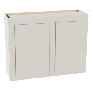 TW - W3930: Creamy White Shaker 39"W x 30"H 2 Doors & 2 Shelves Standard Wall Cabinet - homecabinets