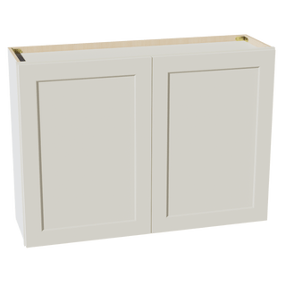 TW - W4230: Creamy White Shaker 42"W x 30"H 2 Doors & 2 Shelves Standard Wall Cabinet - homecabinets