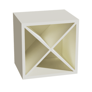 TW - WR1515: Creamy White Shaker 15"W x 15"H x 12"D Wall Wine Rack Incl. Shelf - homecabinets