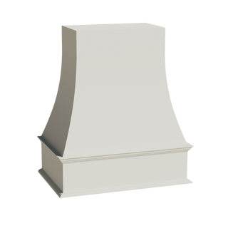 TW - WRH3036: Creamy White Shaker 30"W x 36"H Wood Wall Mounted Range Hoods - homecabinets