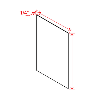 White Oak - 23 - 1/4"W × 96"L Tall Skin Panel - homecabinets