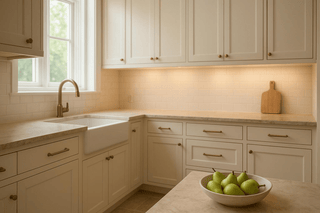 How to Design a Timeless Kitchen With Antique White Painted Kitchen Cabinets - homecabinets