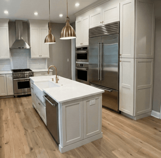 How to Design a Timeless Kitchen With Antique White Painted Kitchen Cabinets - homecabinets