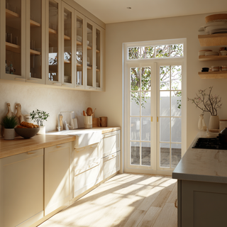 How to Style Glass Kitchen Cabinets