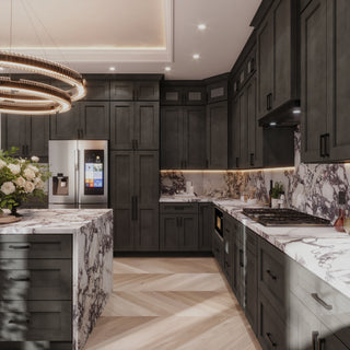 Double Smokey Gray Shaker Sample Door