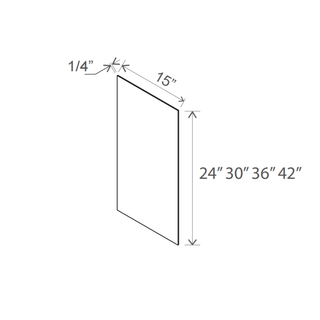 White Oak - 15"W × 42"L Wall Skin Panel - homecabinets