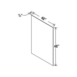 Double Dove White - 48"W × 48"H Skin Panel - Interior