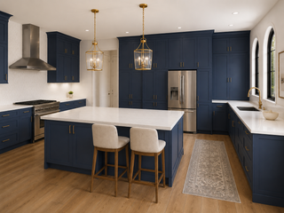 Navy Blue Shaker 10x10 Kitchen