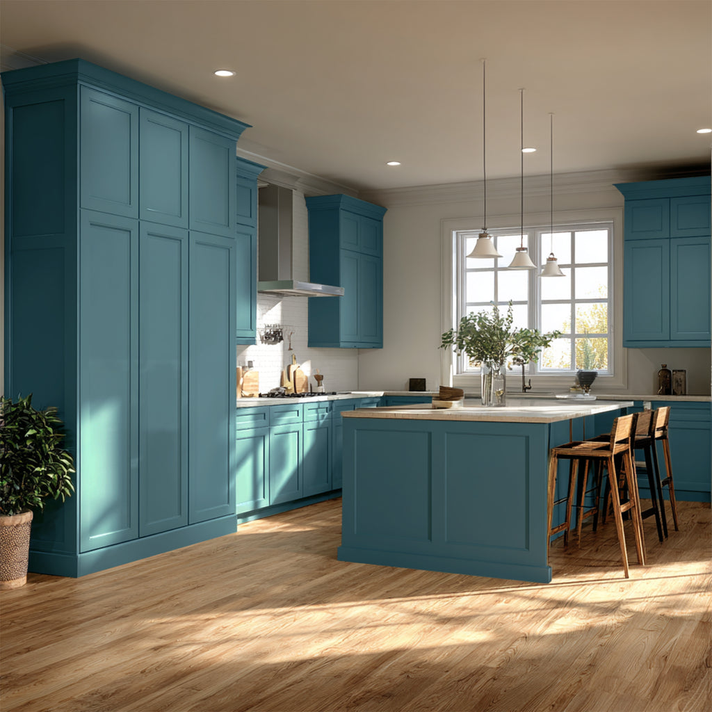 Soft Green RTA Kitchen Cabinets Shaker 10 Ft Basic at Wholesale Price ...