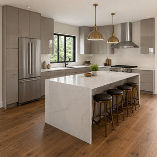 Cocina de Alto Brillo Gris de 10x10