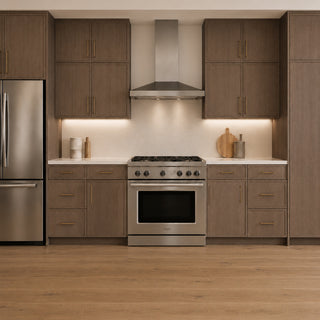 Slim Amber Oak Kitchen - homecabinets