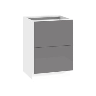 Frameless High-Glossy Gray - 24"W Drawer Base Cabinet