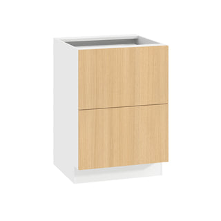 Frameless Oak Blonde - 24"W Drawer Base Cabinet