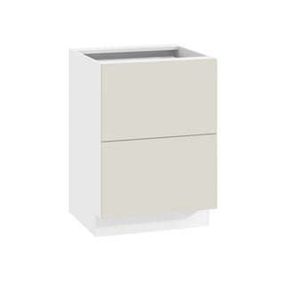 Frameless Matte Ivory - 24"W Drawer Base Cabinet