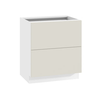 Frameless Matte Ivory - 30"W Drawer Base Cabinet