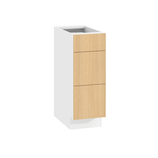 Frameless Oak Blonde - 12"W Drawer Base Cabinet