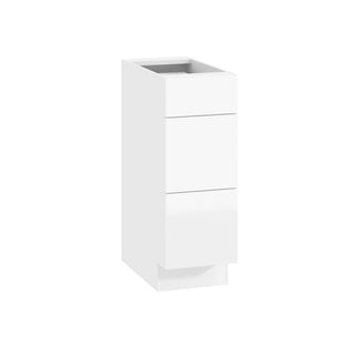 Frameless High-Glossy White - 12"W Drawer Base Cabinet