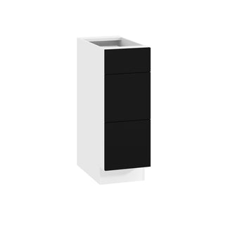 Frameless Matte Black - 12"W Drawer Base Cabinet