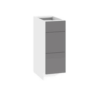 Frameless High-Glossy Gray - 12"W Drawer Base Cabinet