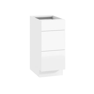Frameless High-Glossy White - 15"W Drawer Base Cabinet