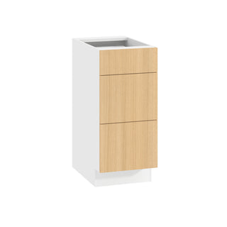 Frameless Oak Blonde - 15"W Drawer Base Cabinet