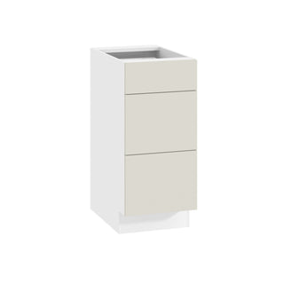 Frameless Matte Ivory - 15"W Drawer Base Cabinet
