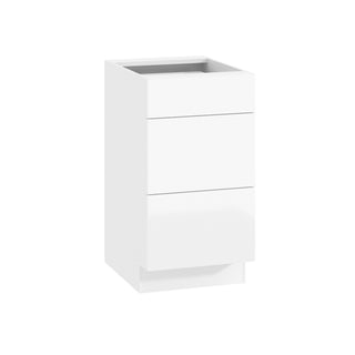Frameless High-Glossy White - 18"W Drawer Base Cabinet