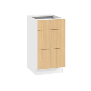 Frameless Oak Blonde - 18"W Drawer Base Cabinet
