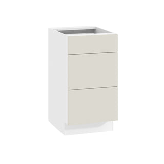 Frameless Matte Ivory - 18"W Drawer Base Cabinet