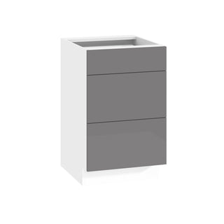 Frameless High-Glossy Gray - 21"W Drawer Base Cabinet