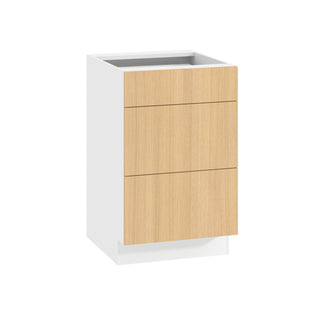 Frameless Oak Blonde - 21"W Drawer Base Cabinet
