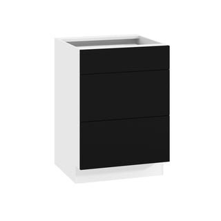 Frameless Matte Black - 24"W Drawer Base Cabinet