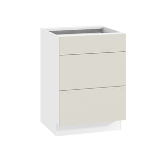 Frameless Matte Ivory - 24"W Drawer Base Cabinet