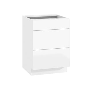 Frameless High-Glossy White - 24"W Drawer Base Cabinet