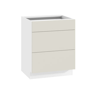 Frameless Matte Ivory - 27"W Drawer Base Cabinet