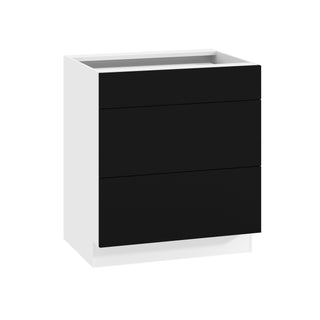 Frameless Matte Black - 30"W Drawer Base Cabinet